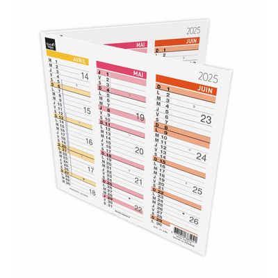 Quo Vadis Arc en Ciel - Calendrier origami 3 mois par face - 13 x 26 cm