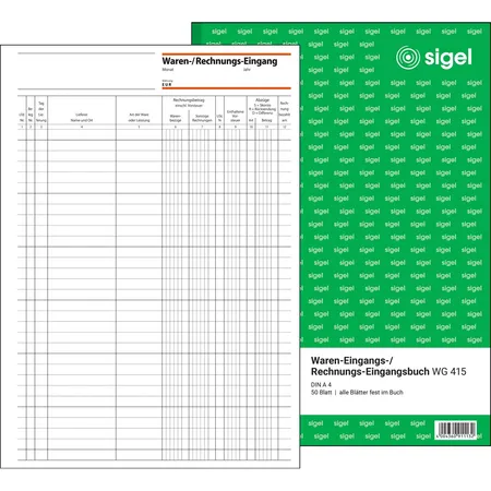 Sigel WG415 Waren/Rechnungseingang A4 50 Blatt