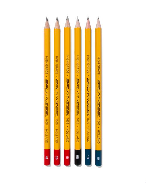 6 crayons graphite
