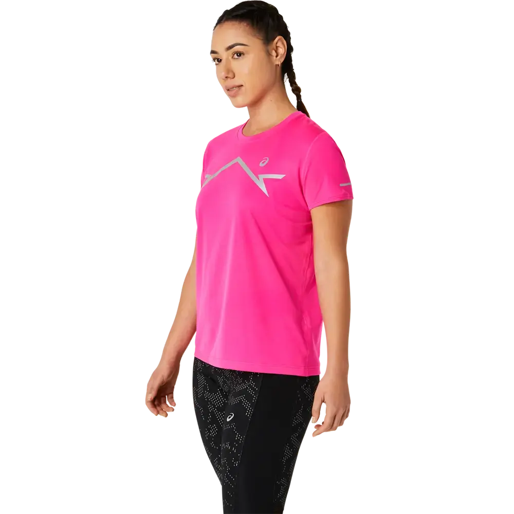 ASICS Lite-Show Hardloopshirt Korte Mouwen Roze Dames