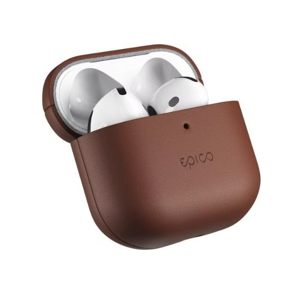 AirPods 4 Echtleder Hülle (9911131700007) - Dunkelbraun