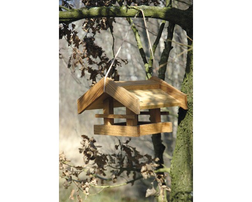 Voederhuisje van eikenhout 31x28x20 cm