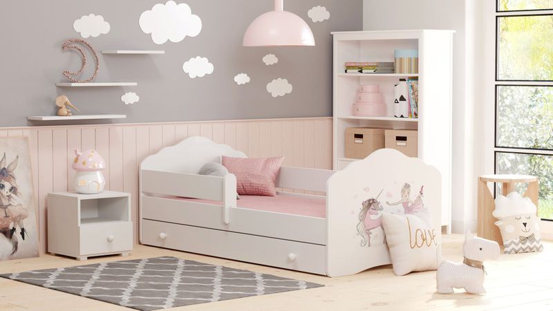 Kinderbed - met matras & lade - 140x70 cm - met fee