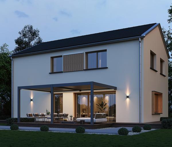 Weide Wand-Pergola LED E-Deluxe Plus 4x6, ca.