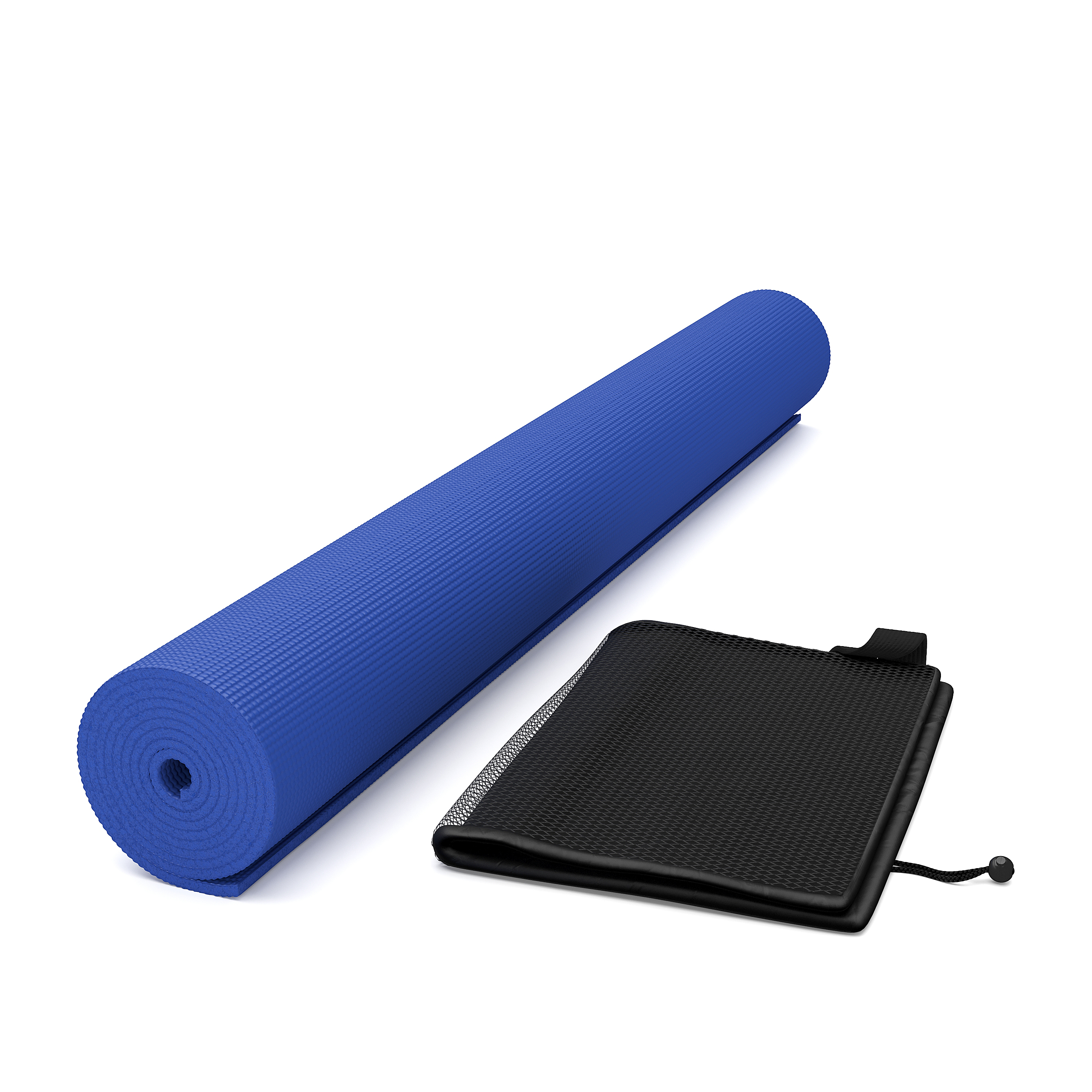 Yogamatte mit Tasche blau 173 x 61 x 0.5 cm