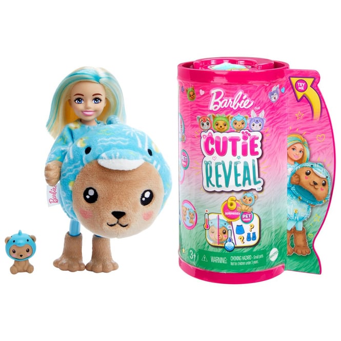 Barbie - Cutie Reveal -  Kostüm-Reihe - Chelsea - Teddy Delfin