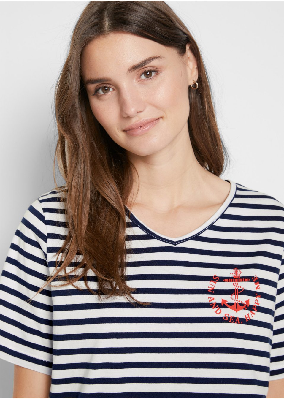 T-shirt coton manches mi-longues