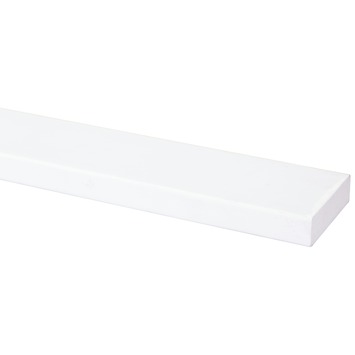 Lat hardhout geschaafd wit gegrond 27x93 mm 210 cm