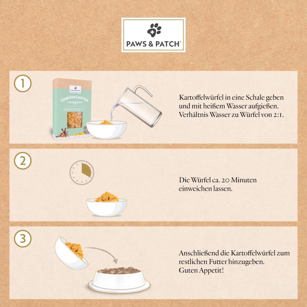 PAWS&PATCH KARTOFFELWÜRFEL für Hunde und Katzen
