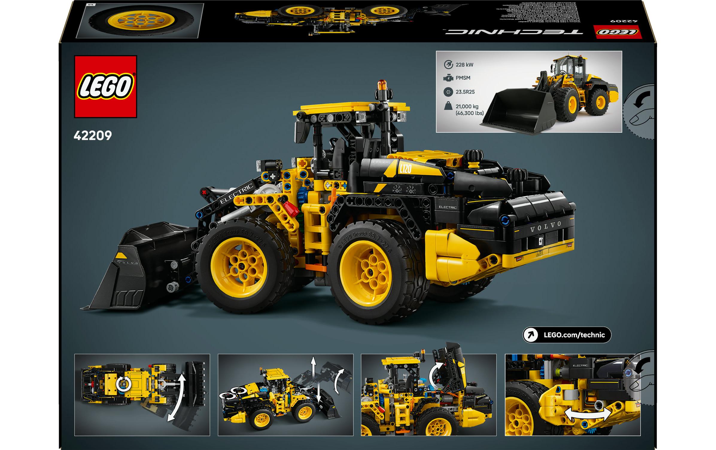 Technic Volvo L120 Electric Radlader 42209Spielzeugbaumaschine mit vielen Funktionen