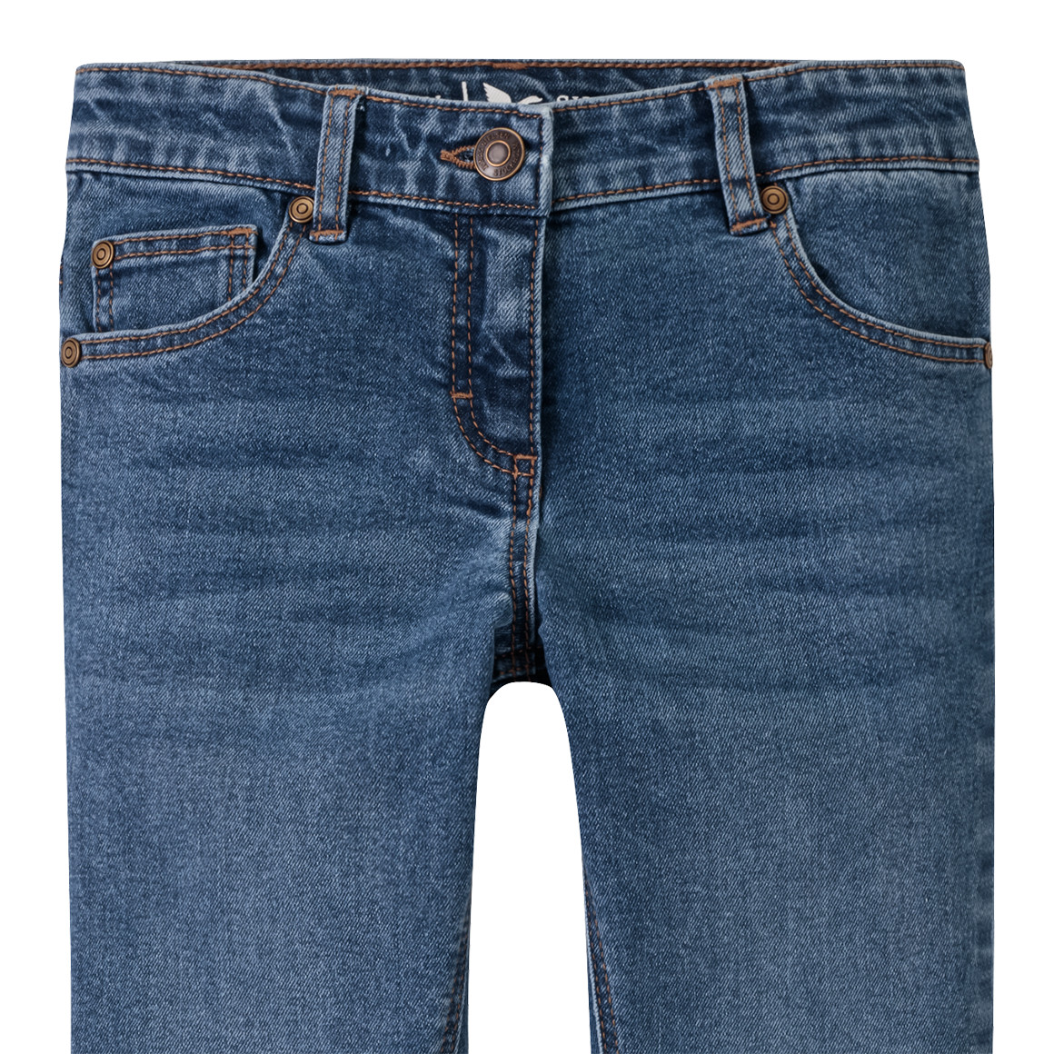 Jonas Nielsen Mädchen Skinny-Jeans mit Used-Waschung blau