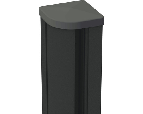 Hoekpaal GroJa Flex, Lumino, variabele hoek voor instorten, inclusief paalkap, 7 x 7 x 240 cm, antraciet