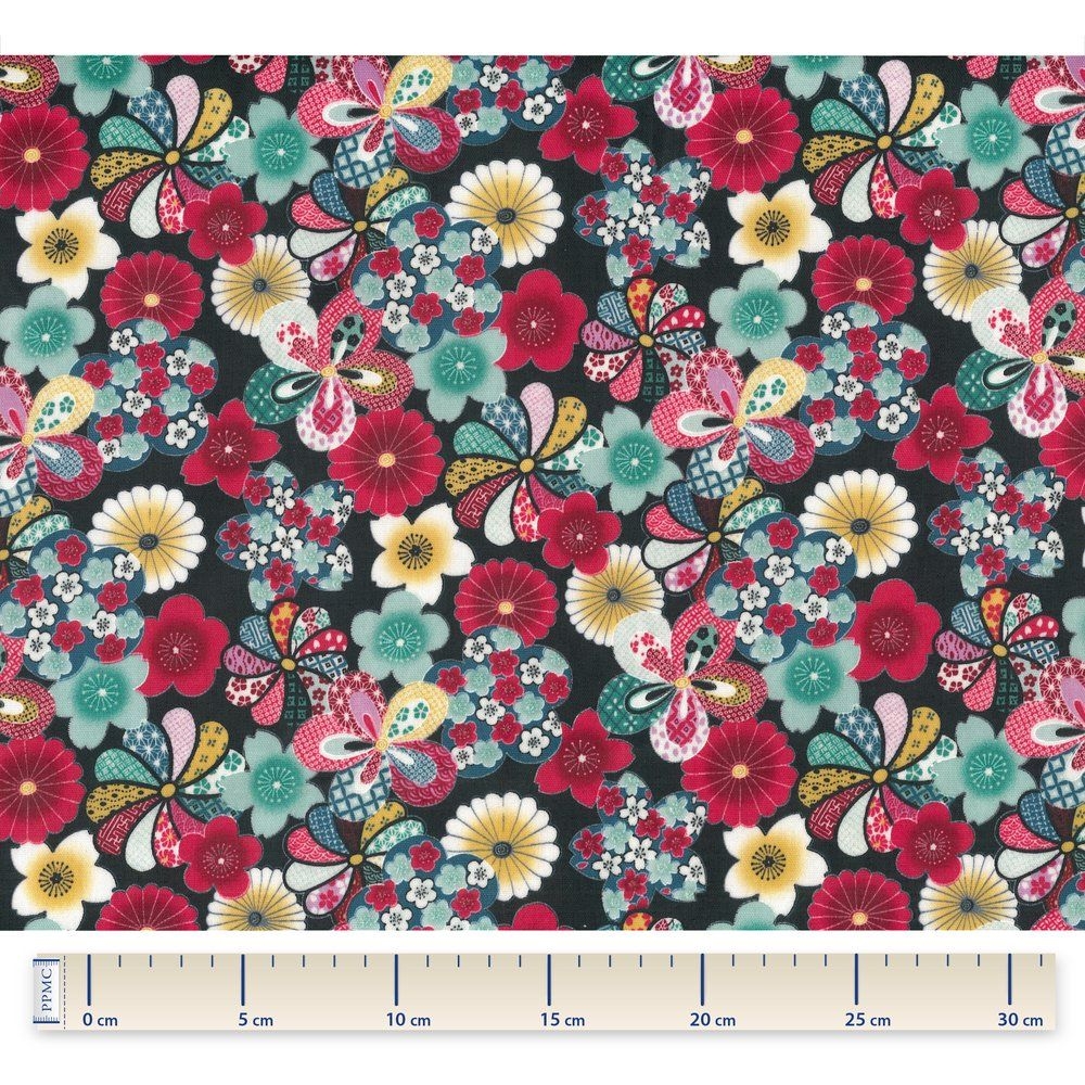 Tissu Enduit Au Mètre Fleurs Du Mékong