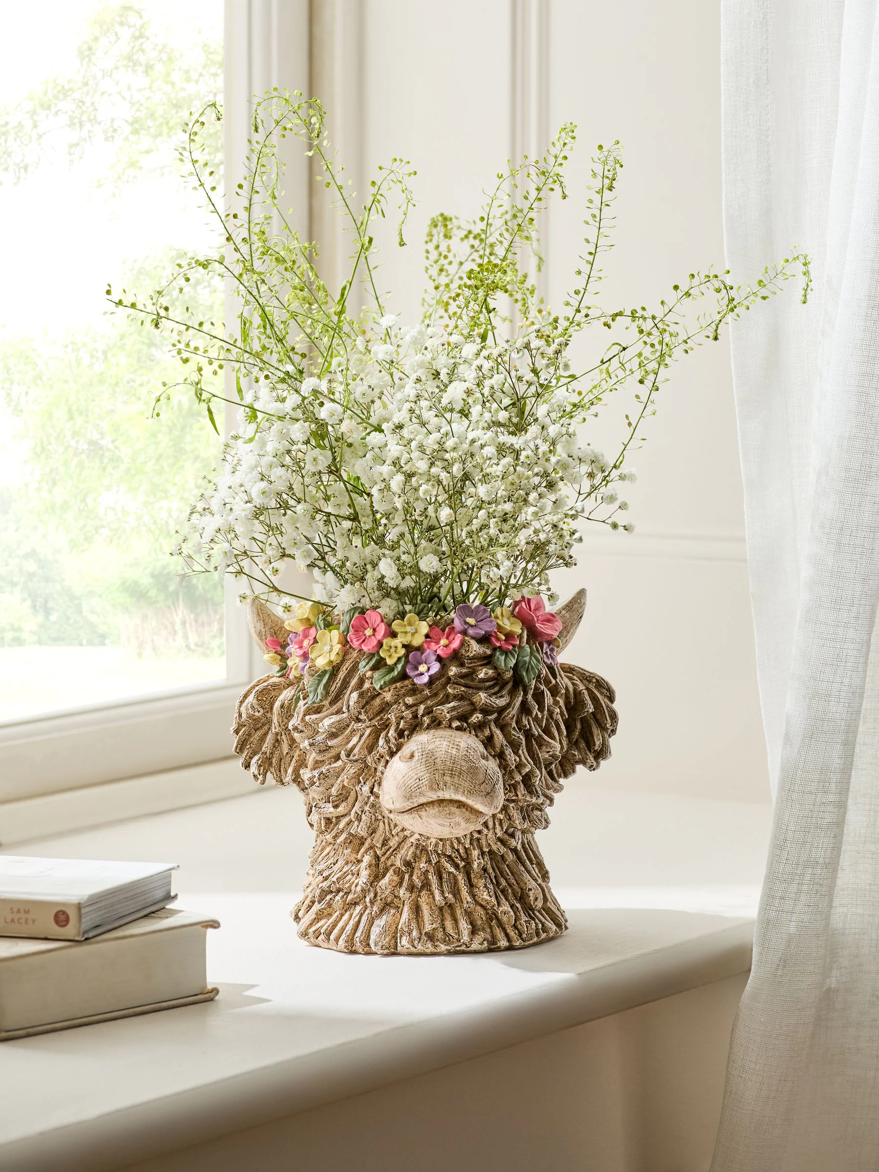 Hamish the Highland Cow Floral Vase