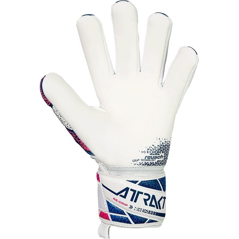 Reusch Gants de Gardien Attrakt RE:GRIP - Blanc/Bleu/Rose Enfant