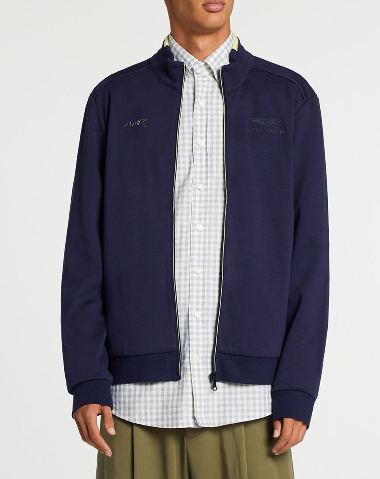 Hackett London Sweat en Jersey col montant bleu marine