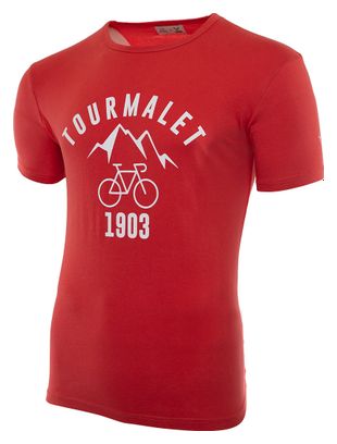 T-Shirt Manches Courtes LeBram x Sport d'Epoque Tourmalet Rouge Lave