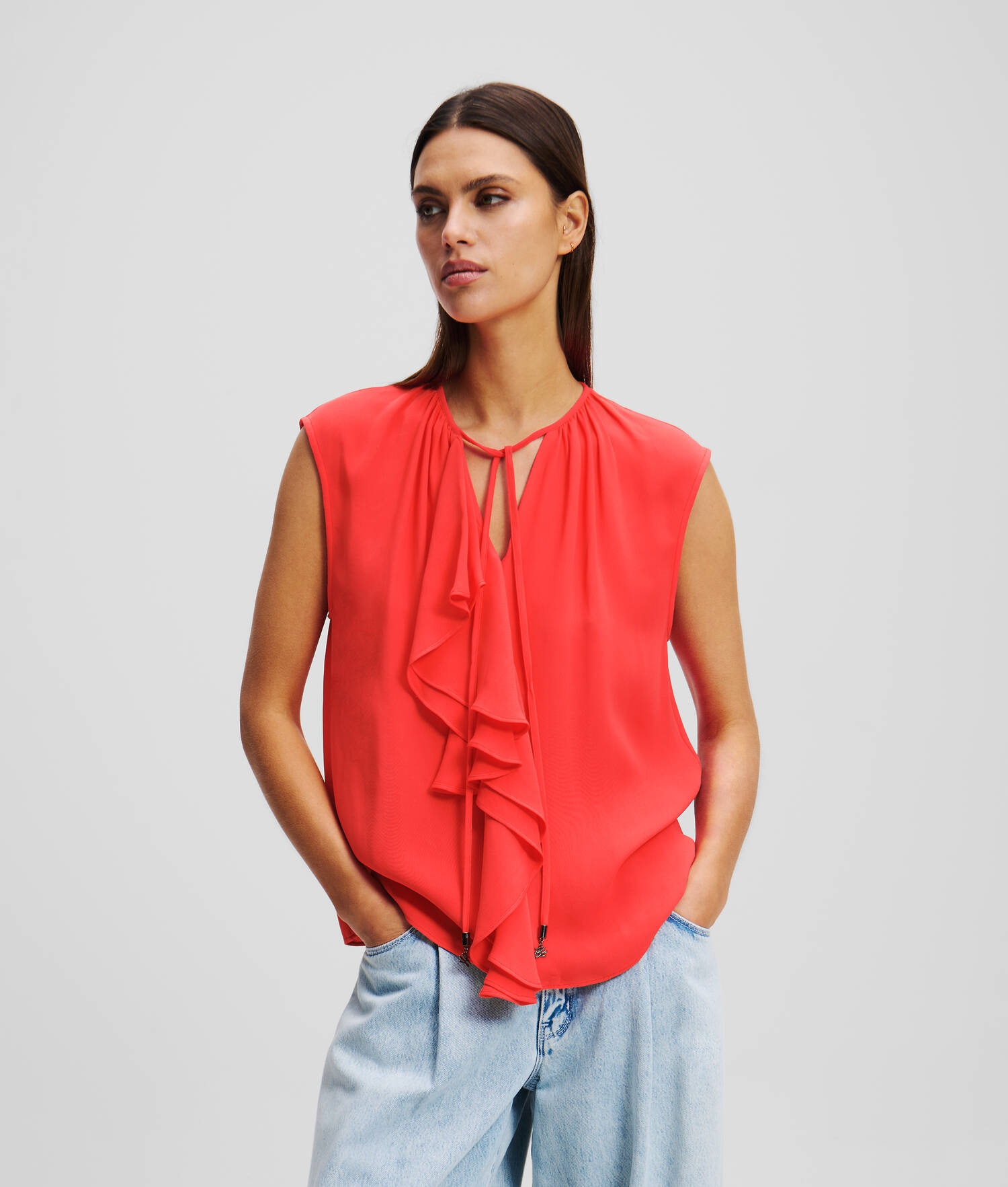 BLOUSE À VOLANTS - Hibiscus