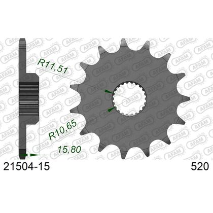 Kit chaine AFAM 520 Type Acier