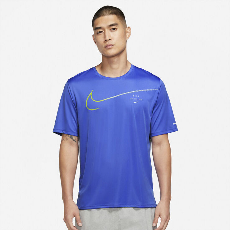 Nike Dri Fit Uv Run Division Lobe T Shirt Blå