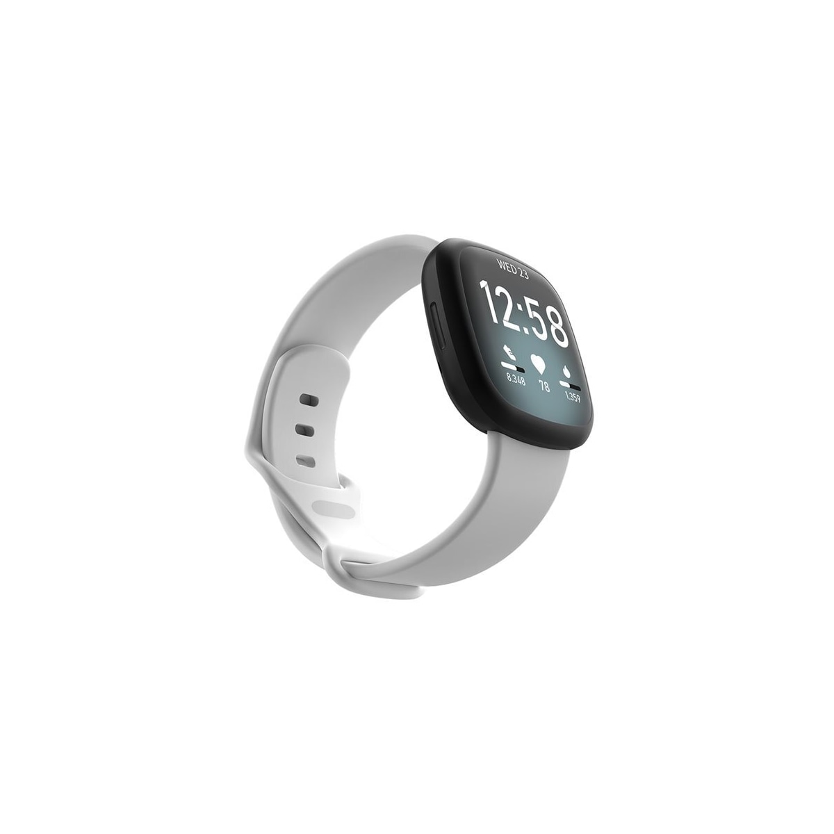 Silikonarmbånd Fitbit Versa 3 Hvit - Small