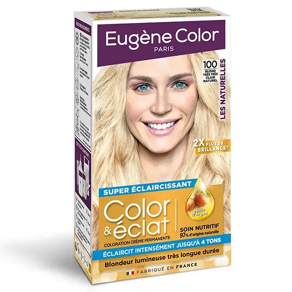 Eugène Color Les Naturelles Creme de coloração permanente para cabelos nº 100 Louro Natural Muito Claro