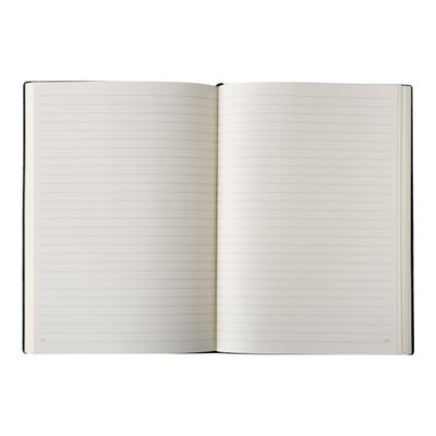 Oberthur - Carnet de notes en cuir - à élastiques A6 - noir