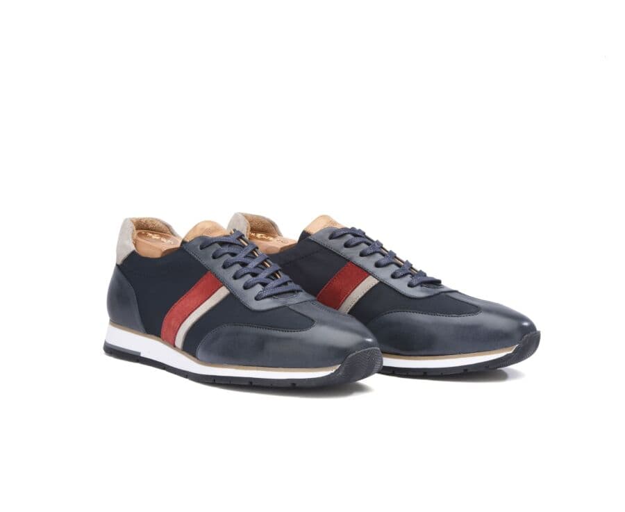 Sneakers homme Navy Patiné et Marine - MELINGA