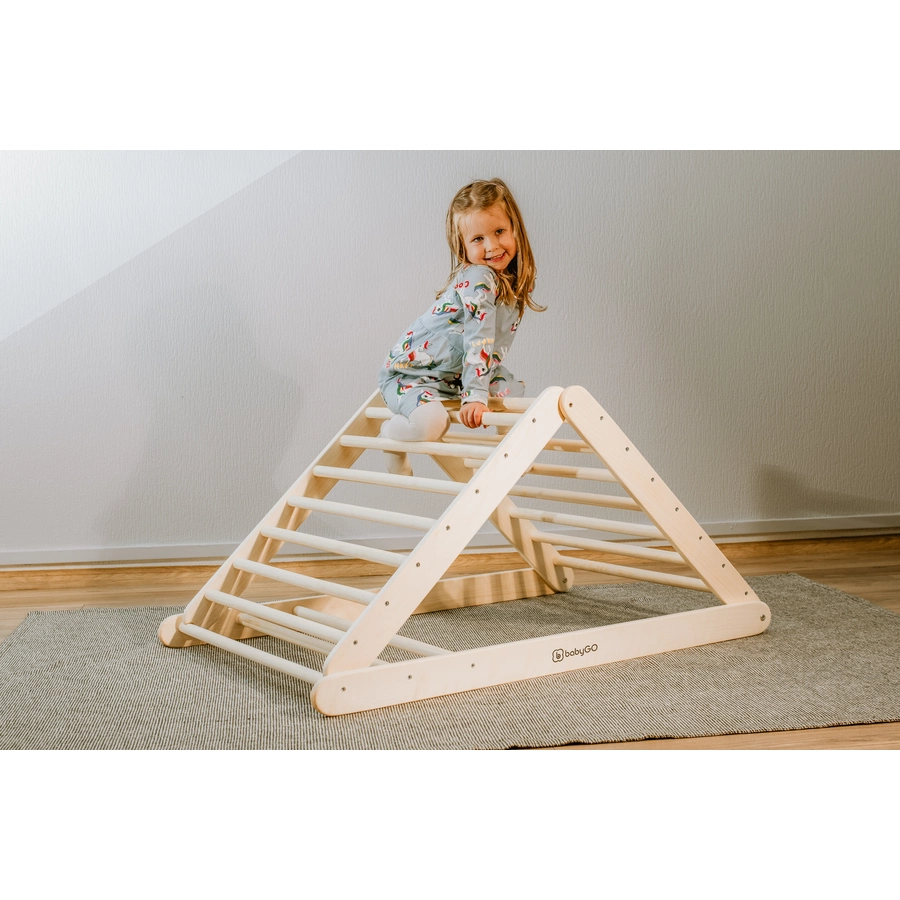 babyGO Kletterdreieck XXL Woodland, natur