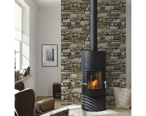 Vliesbehang 30556-1 Vliespoint steenlook bruin
