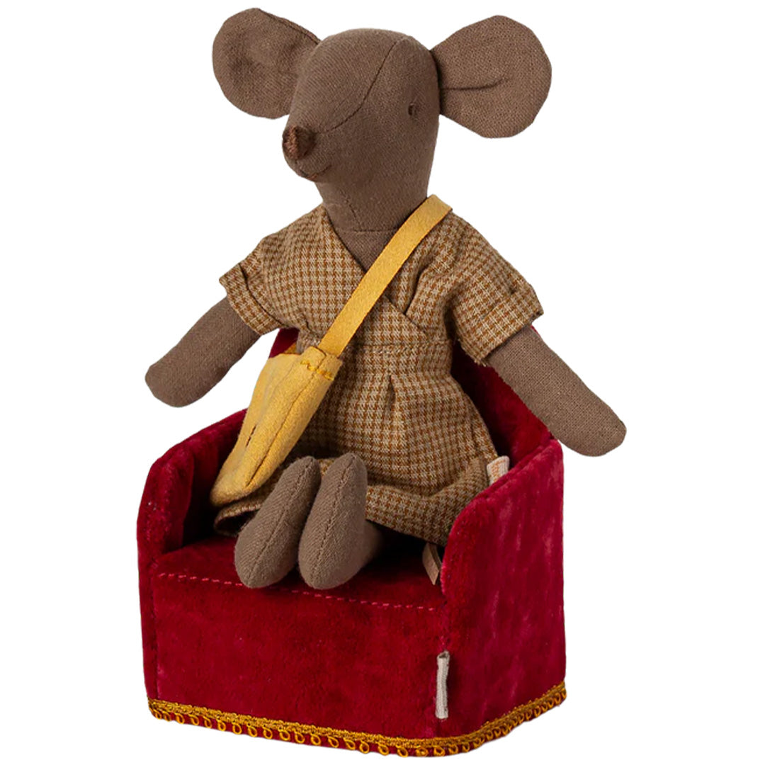 maileg poppenhuisstoel red - 7,5 cm
