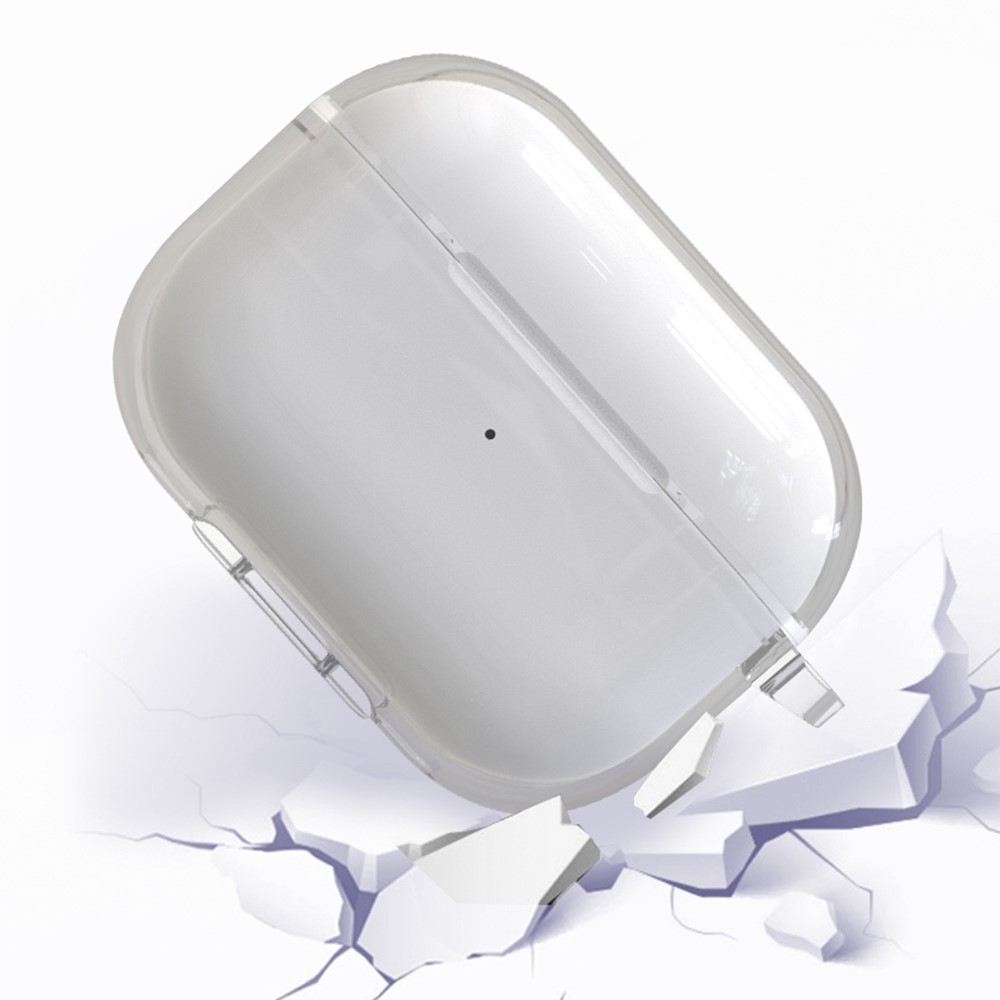 AirPods Pro 2 / AirPods Pro / AirPods Pro Silikon Schutzhülle Abdeckung mit Karabinerhaken - Transparent