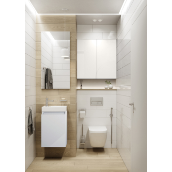 Atlantic Toiletmeubel Imani wit met witte wastafel