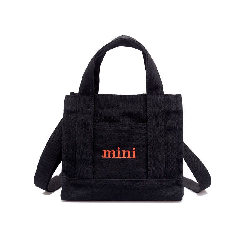 Mayanne - Mini-belettering geborduurde canvas draagtas