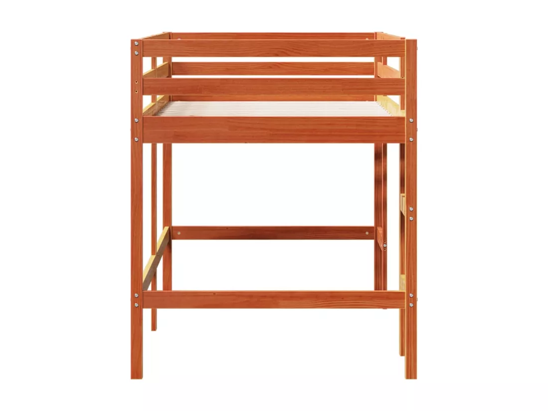 Lit mezzanine enfants avec échelle 80x200 cm bois pin massif