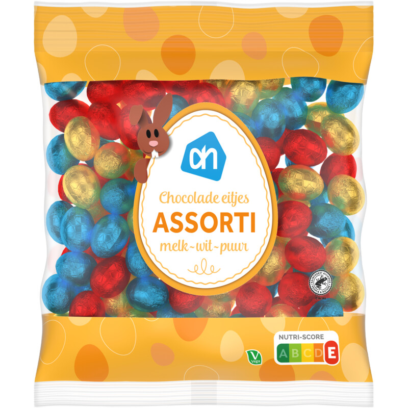 AH Chocolade eitjes assorti melk-wit-puur