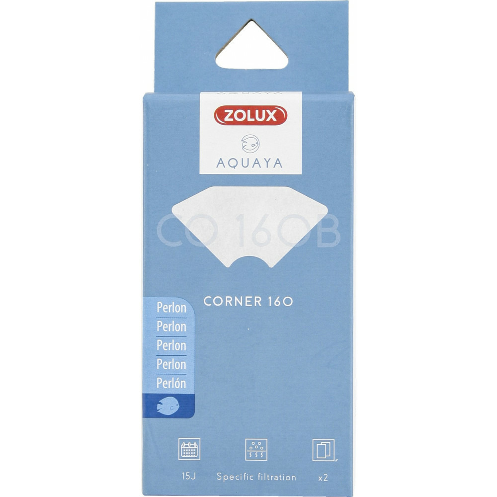 Filtre pour pompe corner 160, filtre co 160 b perlon x 2. Pour aquarium.