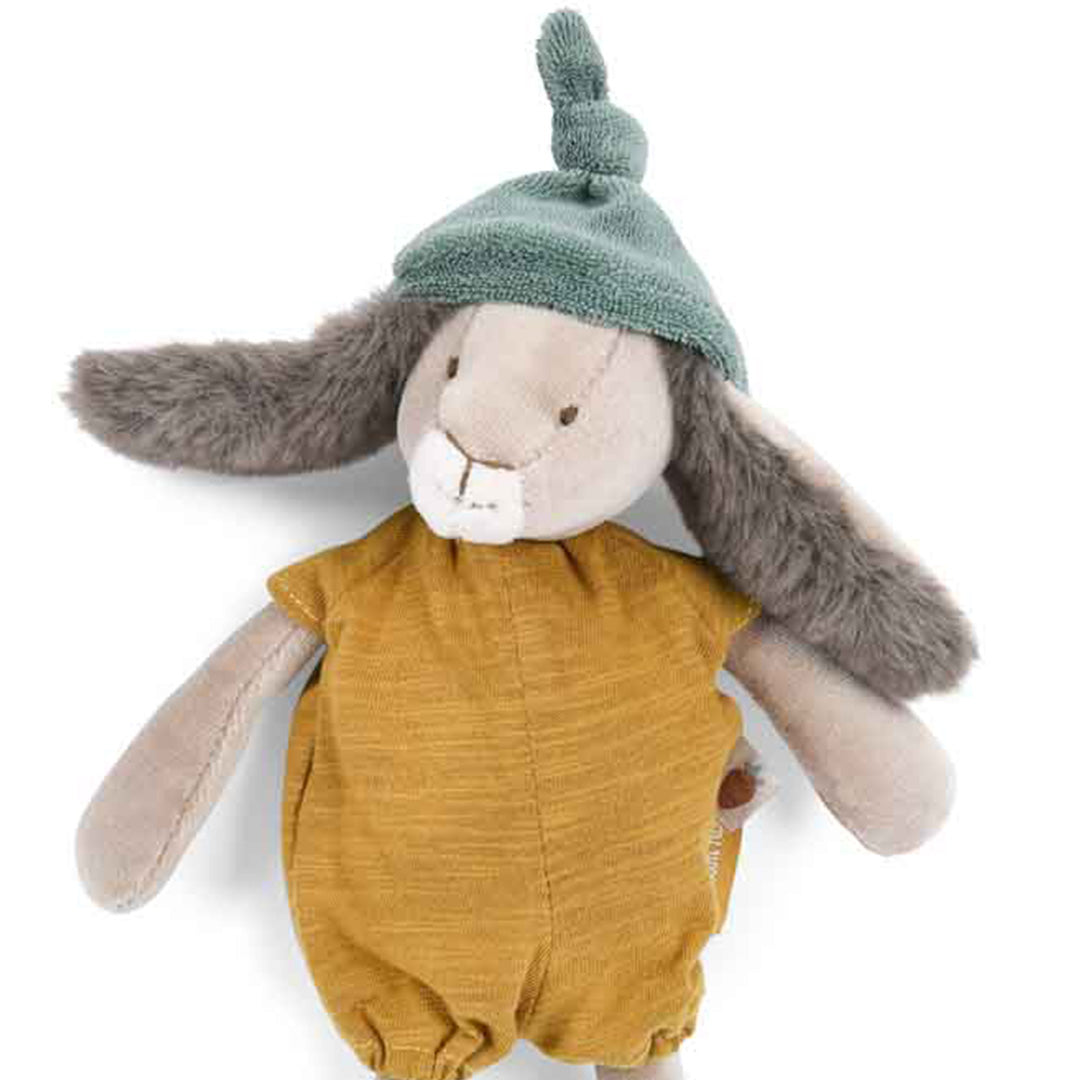 Moulin roty knuffelkonijn okergeel - 31 cm