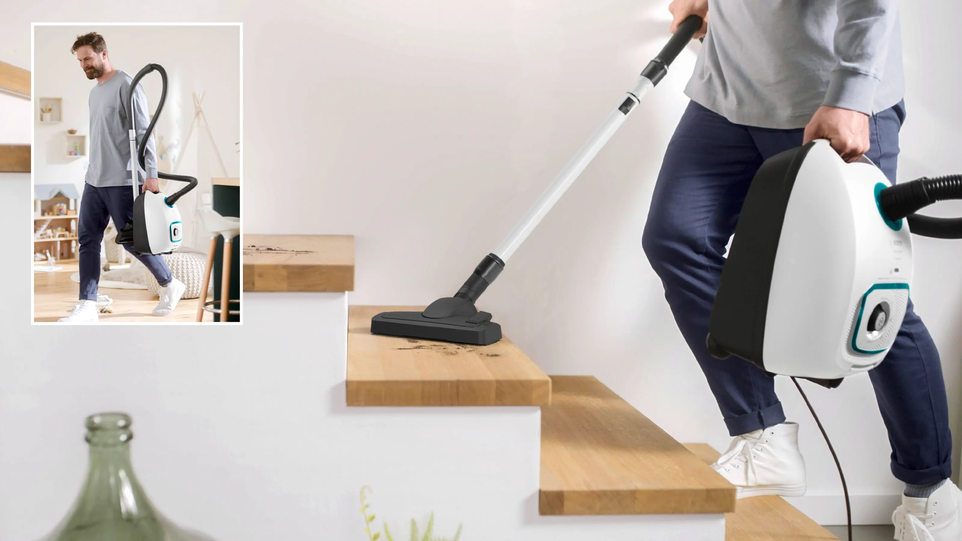 Serie 4 Stofzuiger met zak ProHygienic Wit