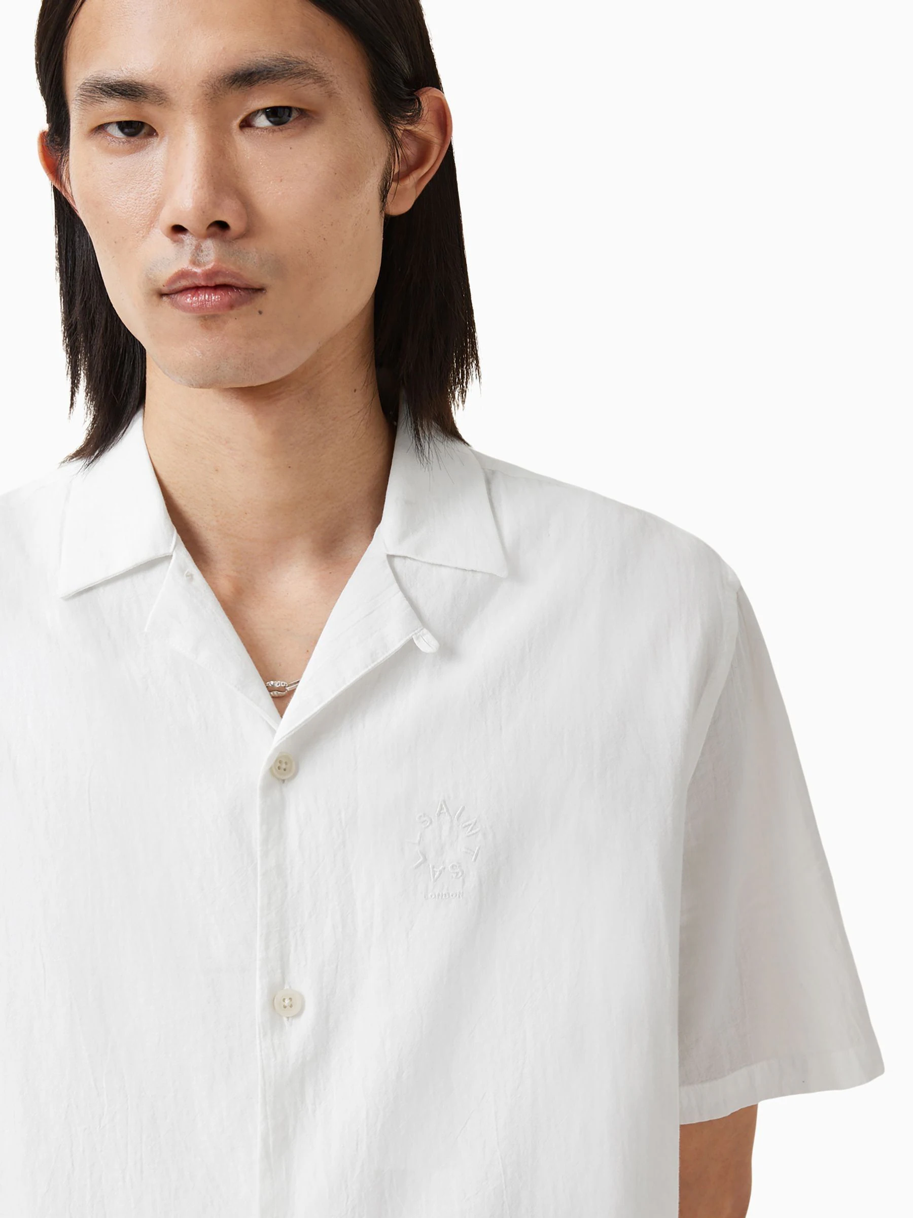 AllSaints Haven Short Sleeve Cotton Shirt