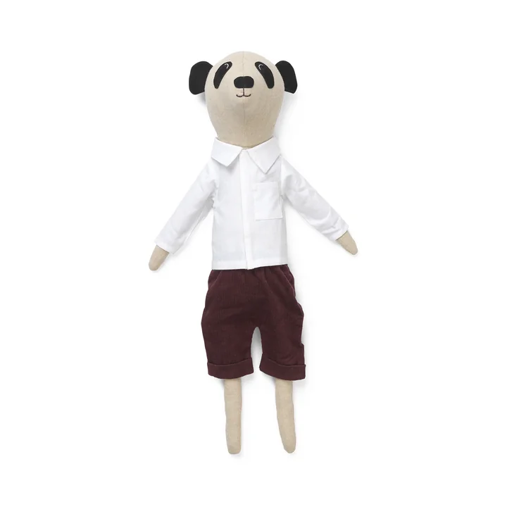 Ferm Living - Panda Kuscheltier, natur