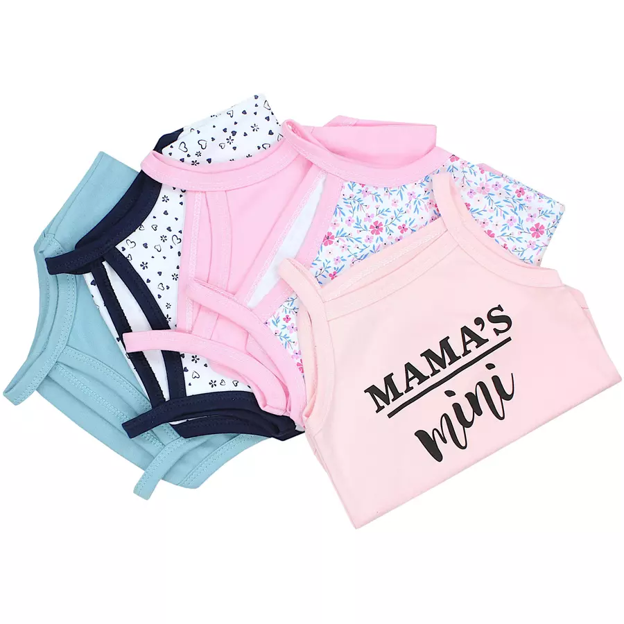 TupTam Mädchen Babybody mit Spagettiträger Sommer 5er Pack rosagrün