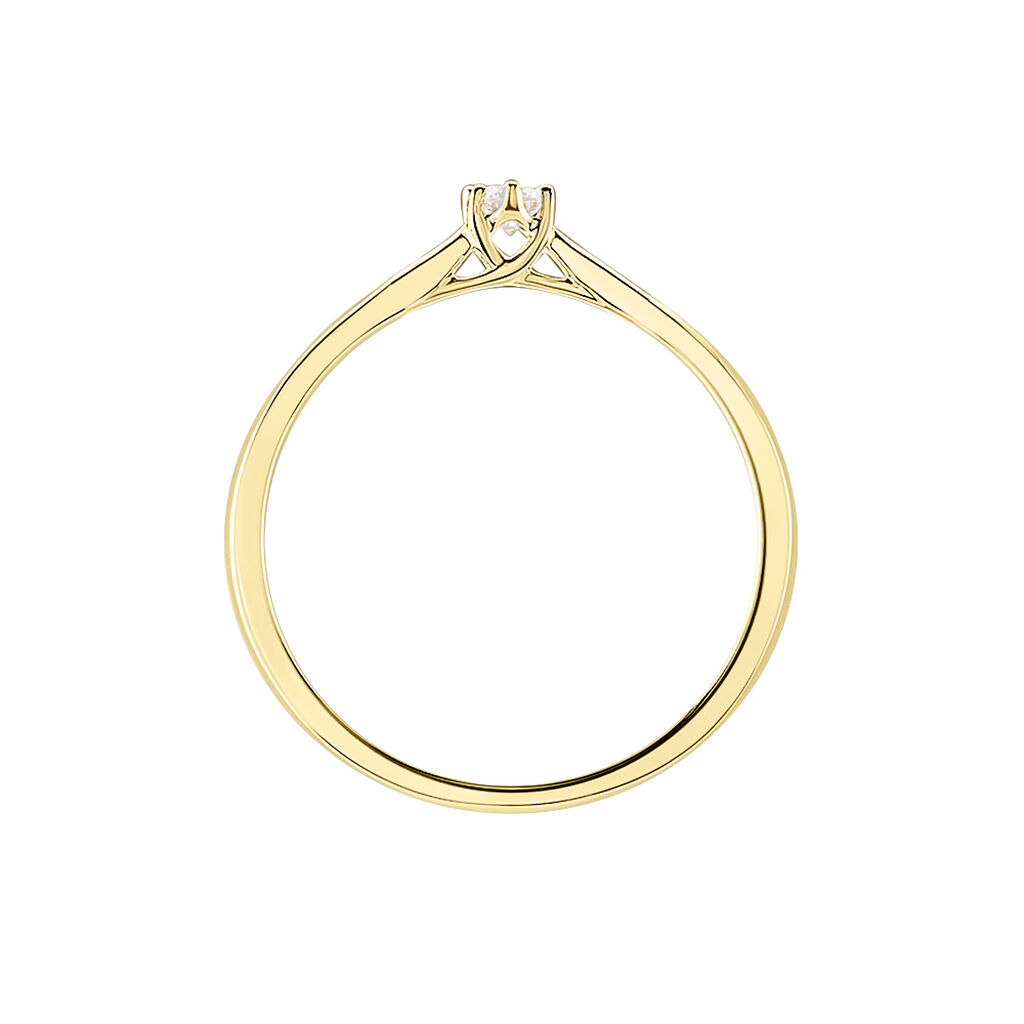 Bague Solitaire Athena Or Jaune Diamant