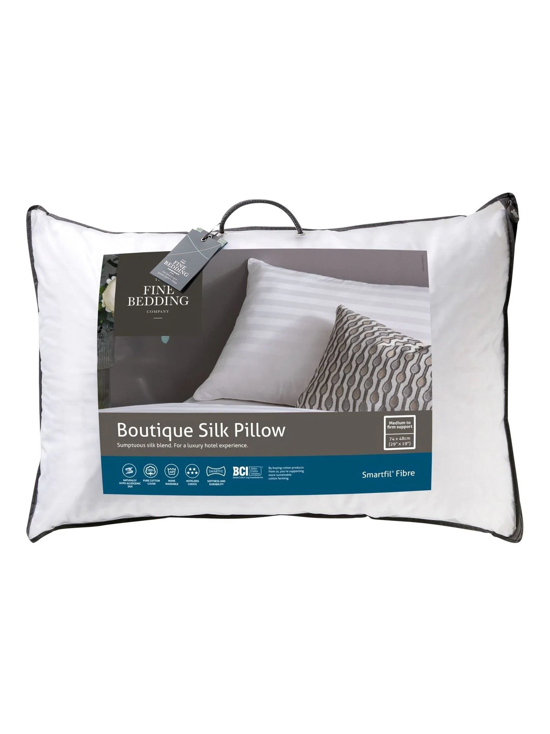 FBC Boutique Silk White Pillow