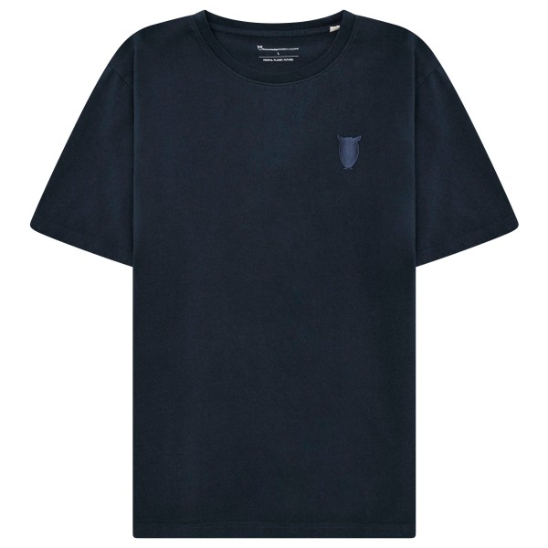 KnowledgeCotton Apparel - Regenerative Organic Cotton Chest Embroidery - T-shirt