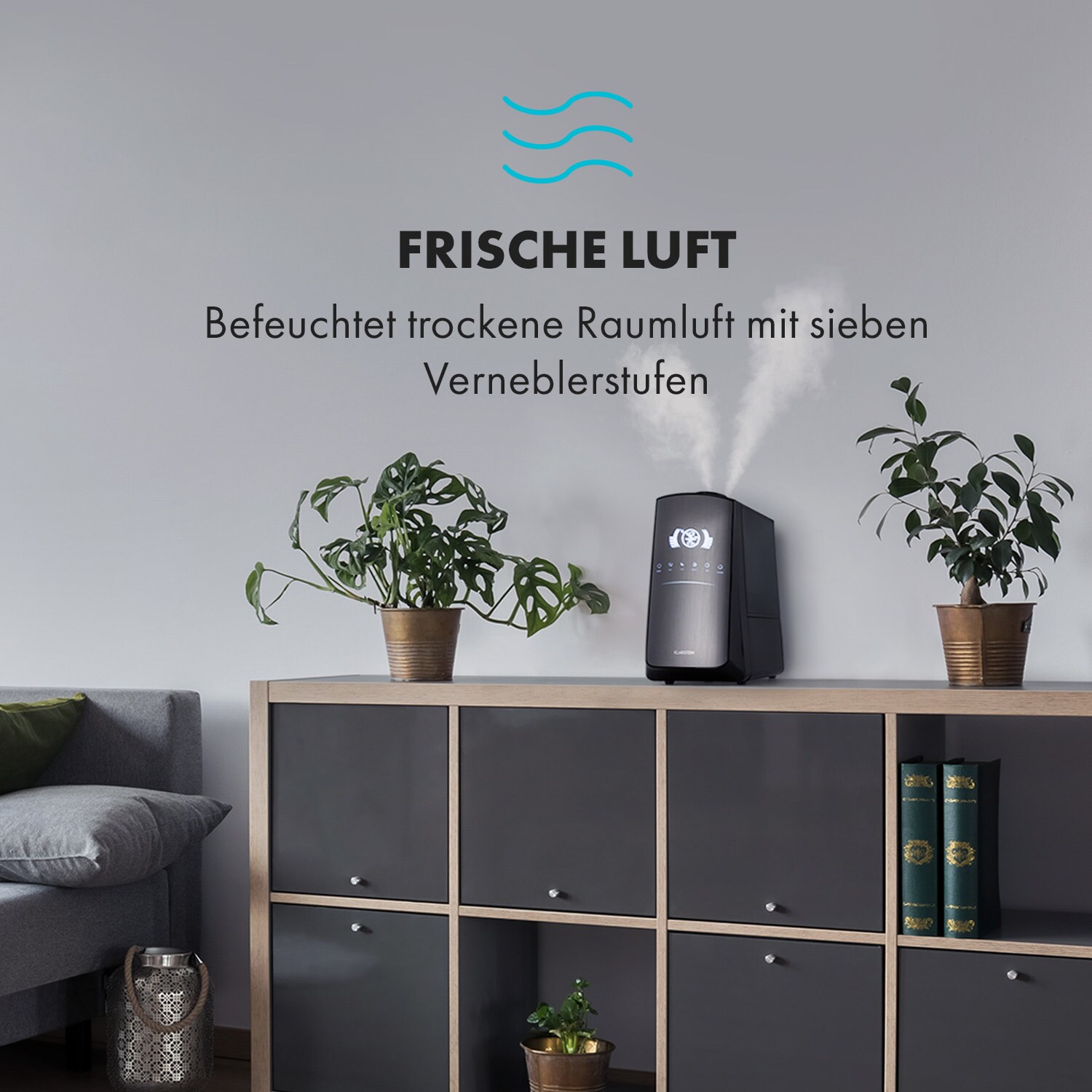 VapoAir Opal Smart Luftbefeuchter App-Steuerung LED-Screen Fernbedienung Schwarz