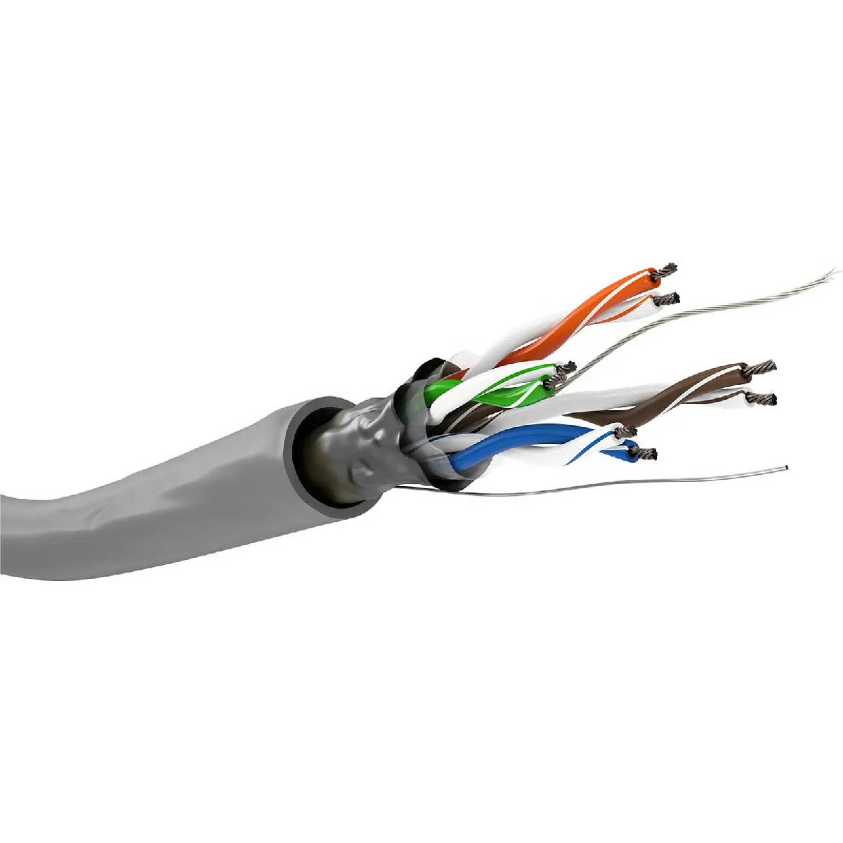 Goobay Câble Réseau Cat 5e U/UTP 305 m Gris
