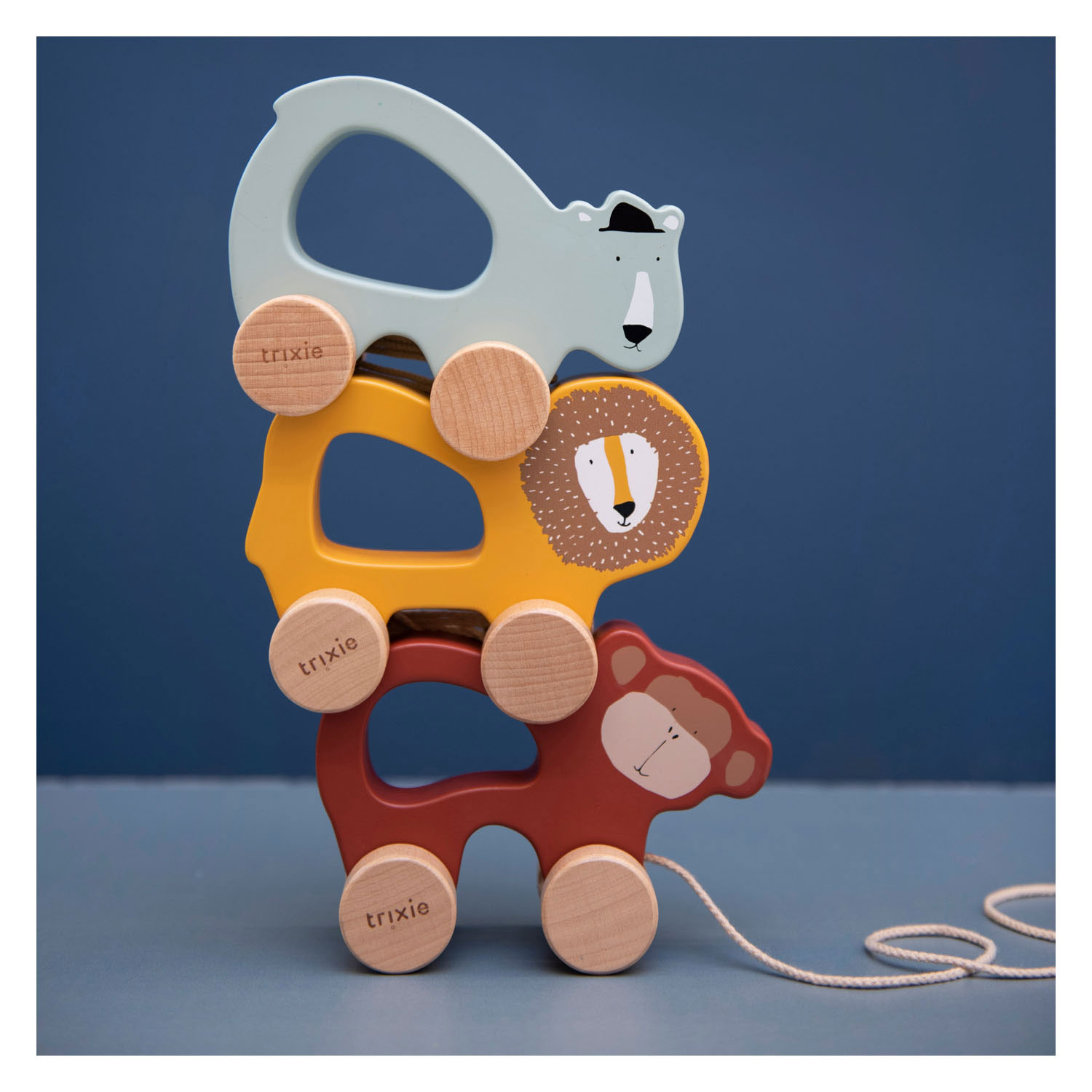 Trixie Houten Trekfiguur - Mr. Polar Bear