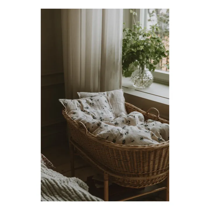 garbo&friends Parure de lit Blueberry en mousseline de coton | Ivoire