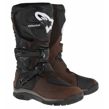 Bottes Alpinestars COROZAL ADVENTURE DRYSTAR (cuir huilé) - Marron